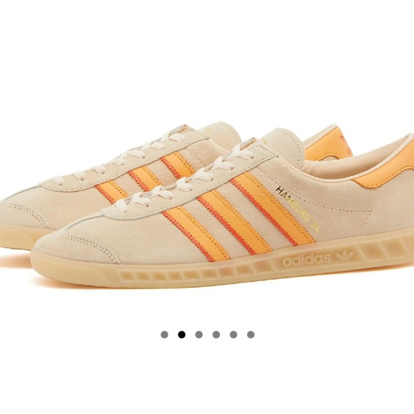 Adidas Cream and Orange Retro Sneakers - Picture 5 of 5